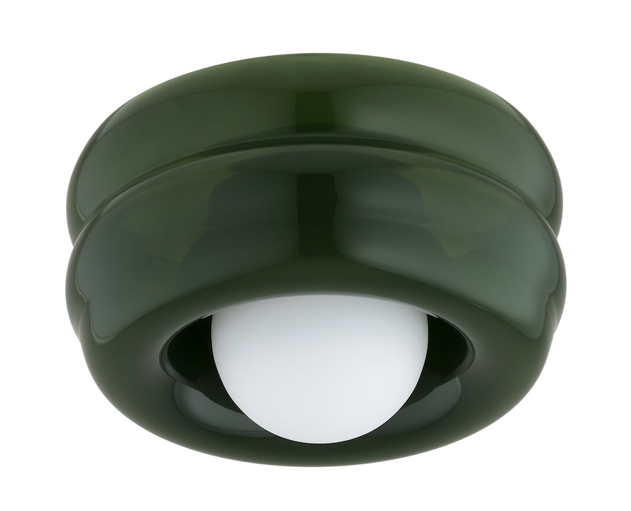 Lampa ścienno-sufitowa Tevo 19 cm w ciemnozielonym szkle