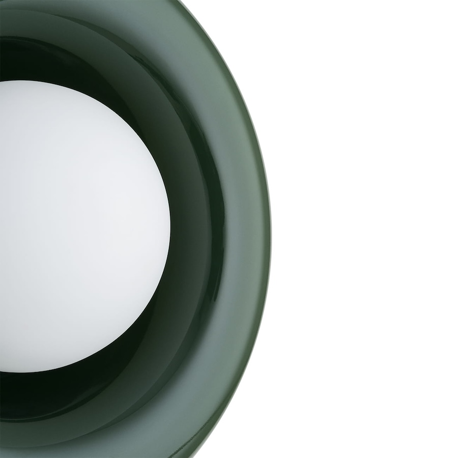 Lampa ścienno-sufitowa Tevo 19 cm w ciemnozielonym szkle