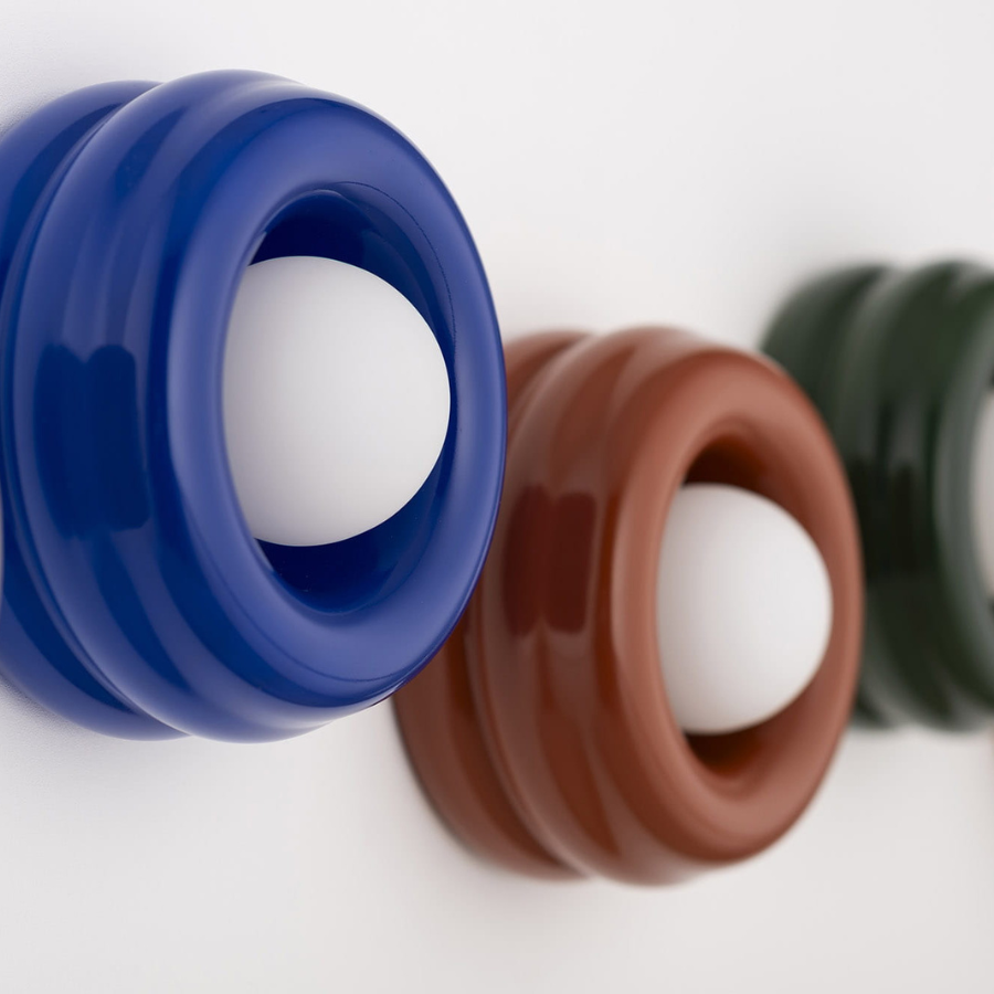 Lampa ścienno-sufitowa Tevo 19 cm w ciemnozielonym szkle