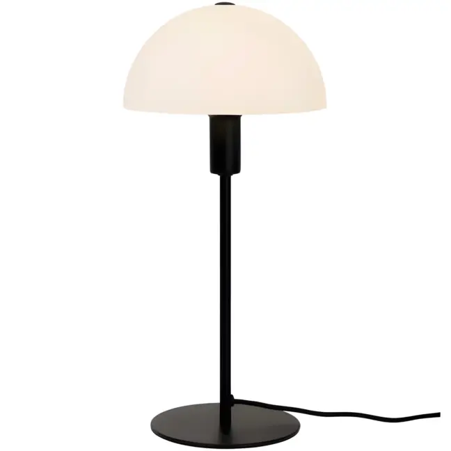 Lampa na komodę Ellen - czarna podstawa, do sypialni i salonu