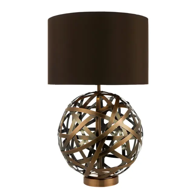 Lampa stołowa Voyage na kominek w salonie