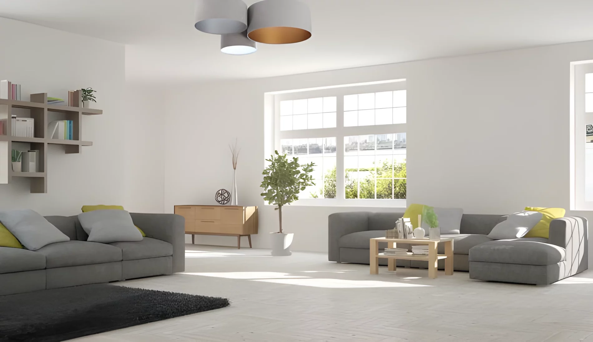 Lampa sufitowa do dużego salonu