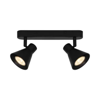 Lampa sufitowa Eik - Nordlux - czarna, praktyczne oświetlenie do przedpokoju