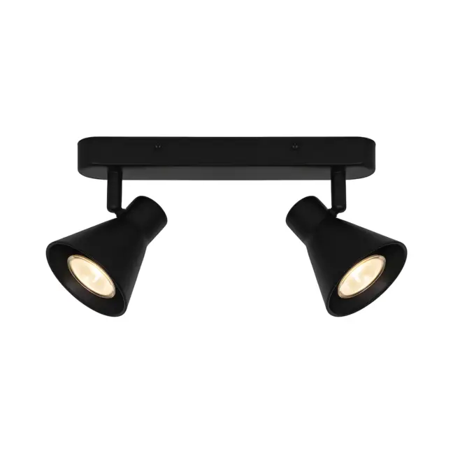 Lampa sufitowa Eik - Nordlux - czarna, praktyczne oświetlenie do przedpokoju