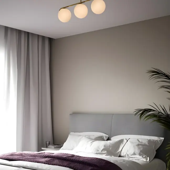 Lampa sufitowa Grant do minimalistycznej sypialni