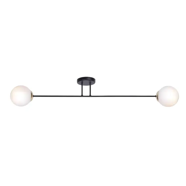 Lampa sufitowa Isla - Kaja - z dwoma kloszami, do minimalistycznych wnętrz
