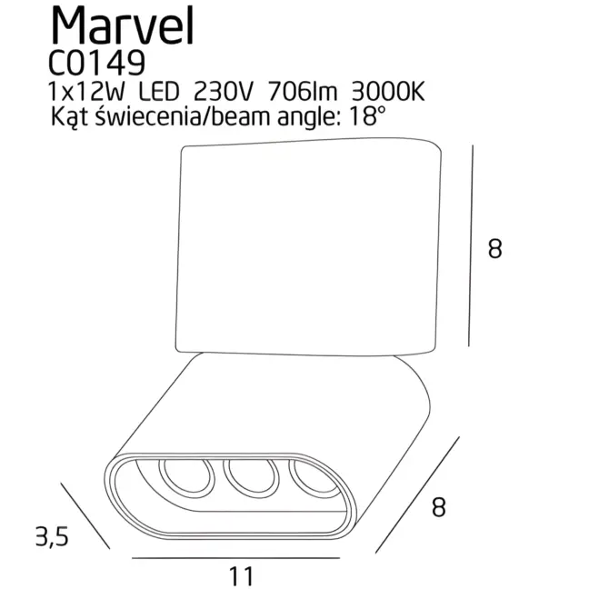 Lampa sufitowa Marvel do nowoczesnego salonu