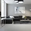 Lampa sufitowa nad stolik w salonie