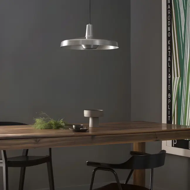 Lampa wisząca Arigato Large srebrna nad stół