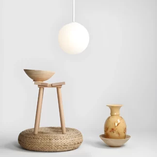 Lampa wisząca Bosso - 1 kula 30cm, biała