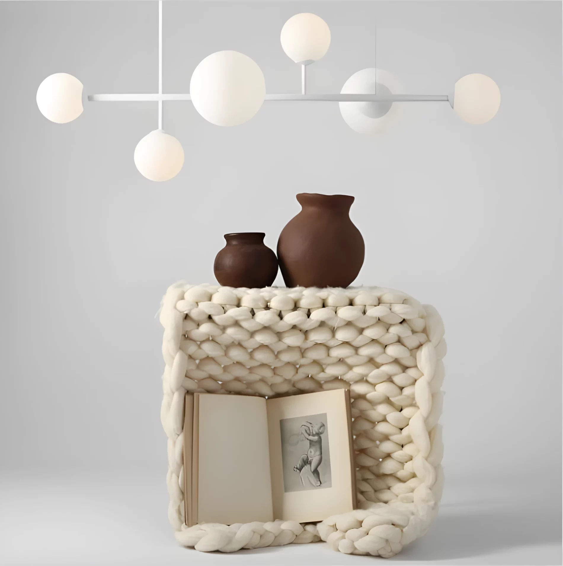 Lampa wisząca Dione do subtelnej sypialni