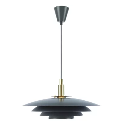 Lampa wisząca Bretagne 39489910 - Nordlux - ciemny szary, złote detale