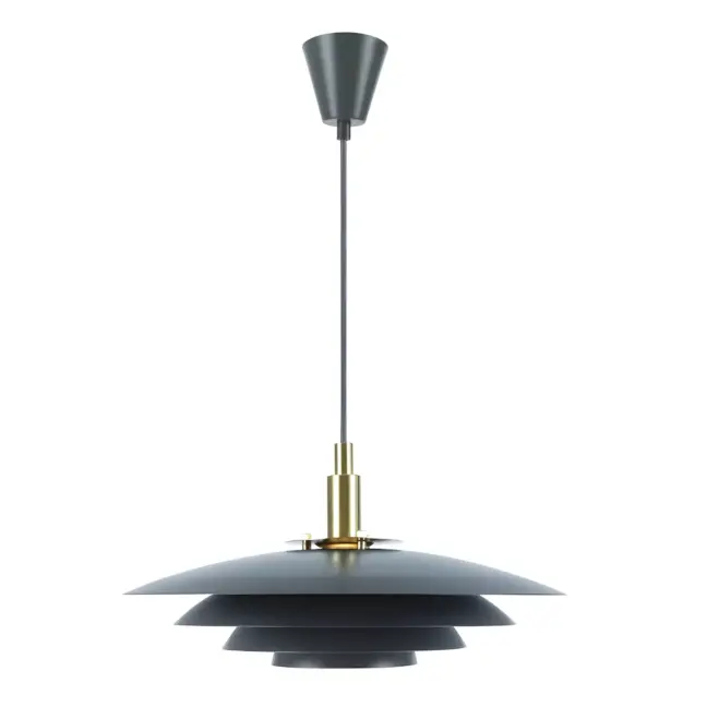 Lampa wisząca Bretagne 39489910 - Nordlux - ciemny szary, złote detale
