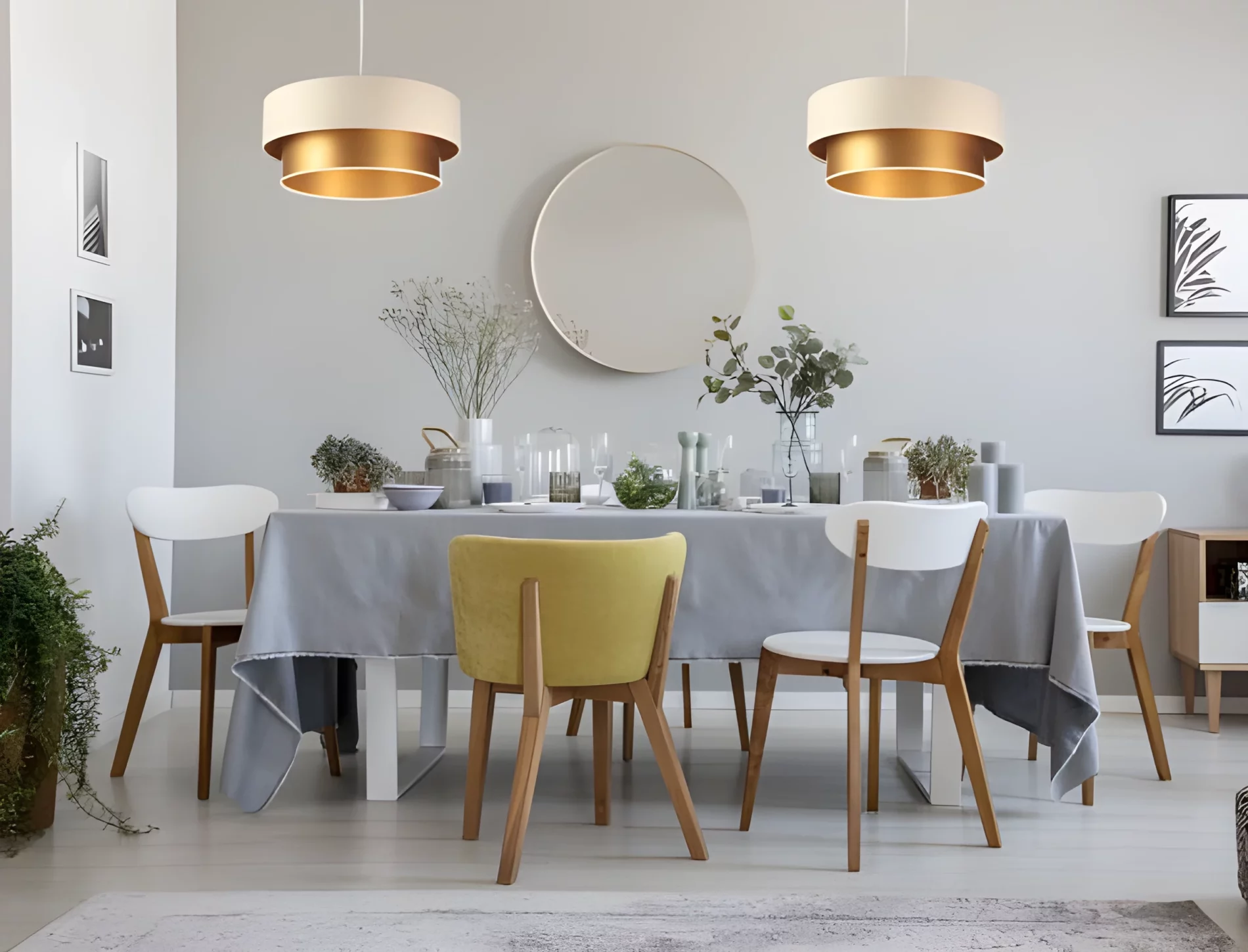 Lampa wisząca Duo do pięknej sypialni lub jadalni