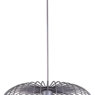 Lampa wisząca Eden - Kaja - szary, druciany klosz, do skandynawskiego wnętrza