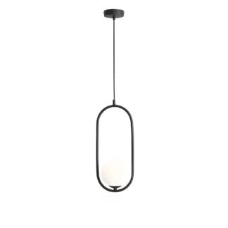 Lampa wisząca Elli 1 - Aldex - czarna, do jadalni, do sypialni