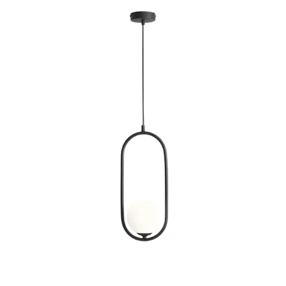 Lampa wisząca Elli 1 - Aldex - czarna, do jadalni, do sypialni