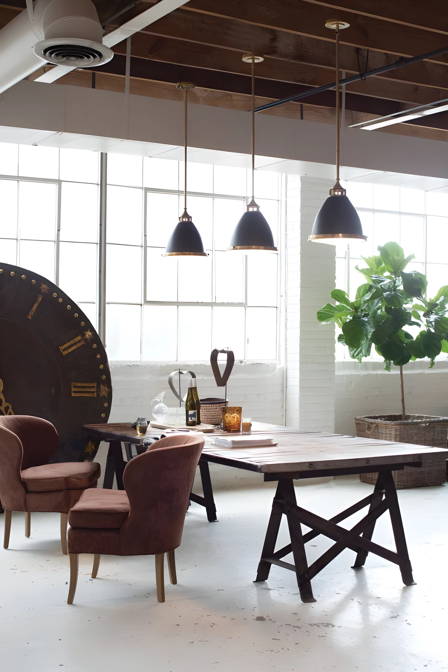 Lampa wisząca Hamilton nad drewniany blat kuchenny