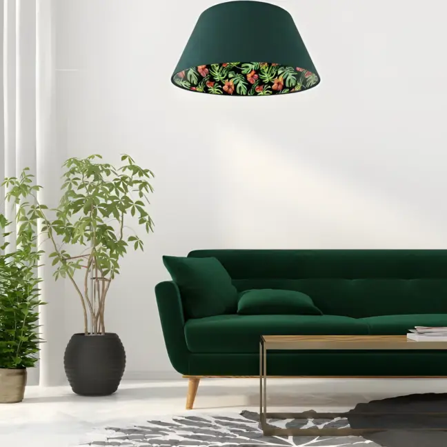 Lampa wisząca Jungle nad sofę w salonie