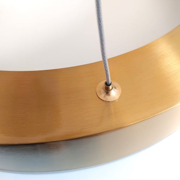 Lampa wisząca LED Circle 3-ring szczotkowany mosiądz 100/80/60 cm