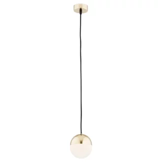 Lampa wisząca Livia nad stolik kawowy w salonie