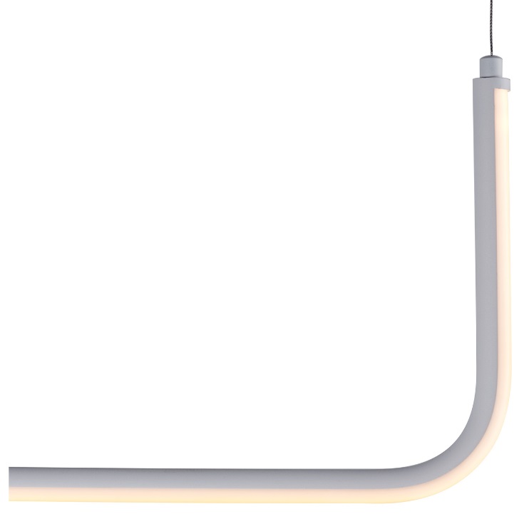 Lampa wisząca Minima LED 120 cm szara – nowoczesna podłużna forma