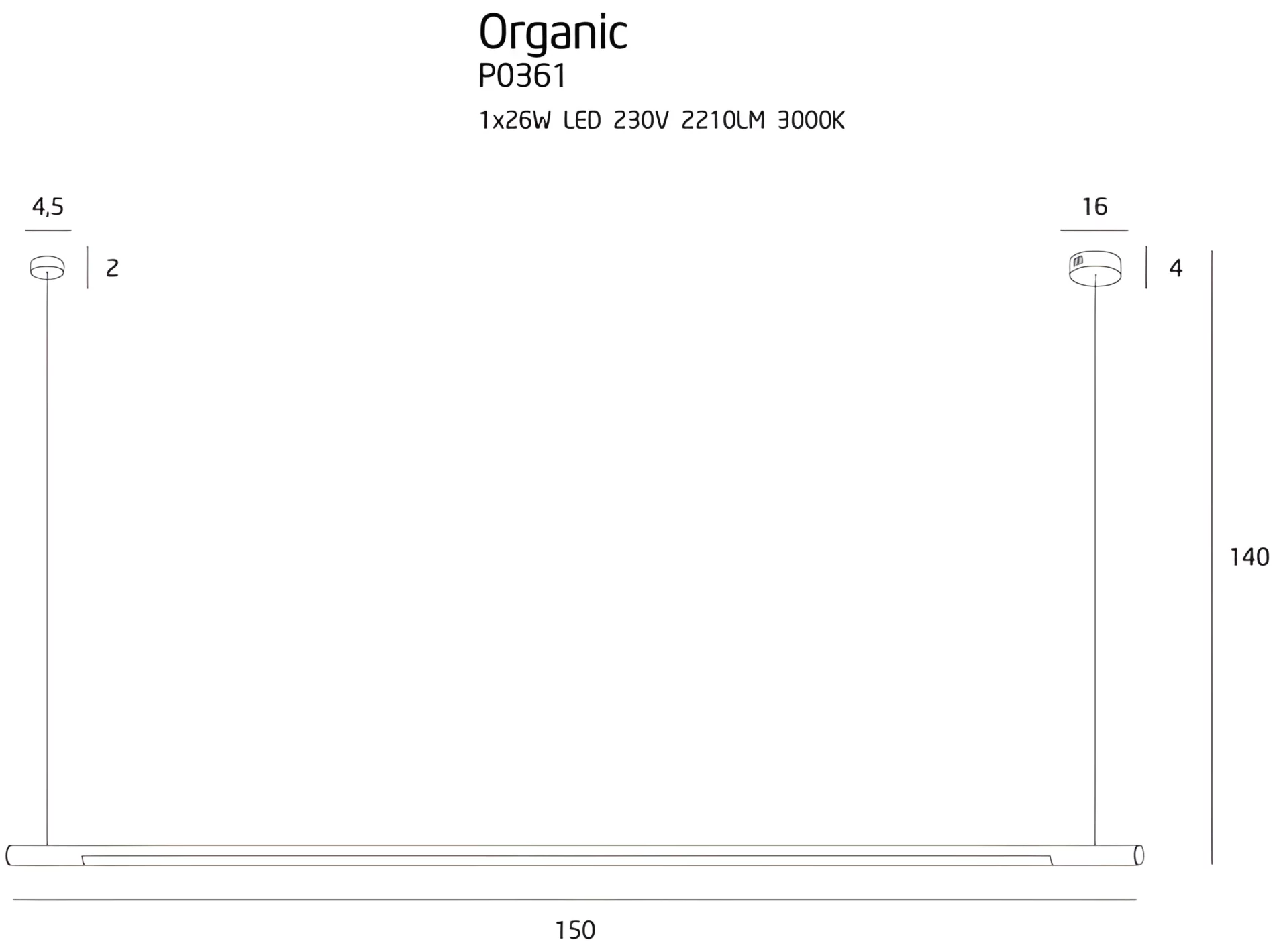 Lampa wisząca Organic do nowoczesnego salonu