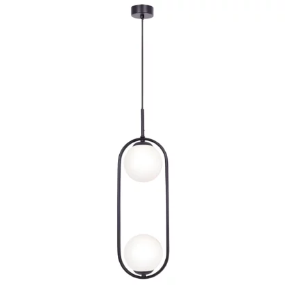 Lampa wisząca Parva - 2 szklane klosze K-5101