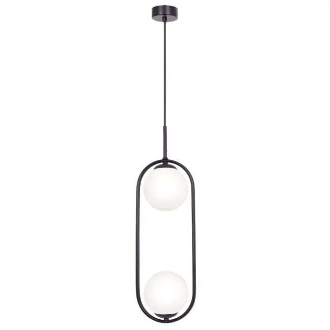 Lampa wisząca Parva - 2 szklane klosze K-5101