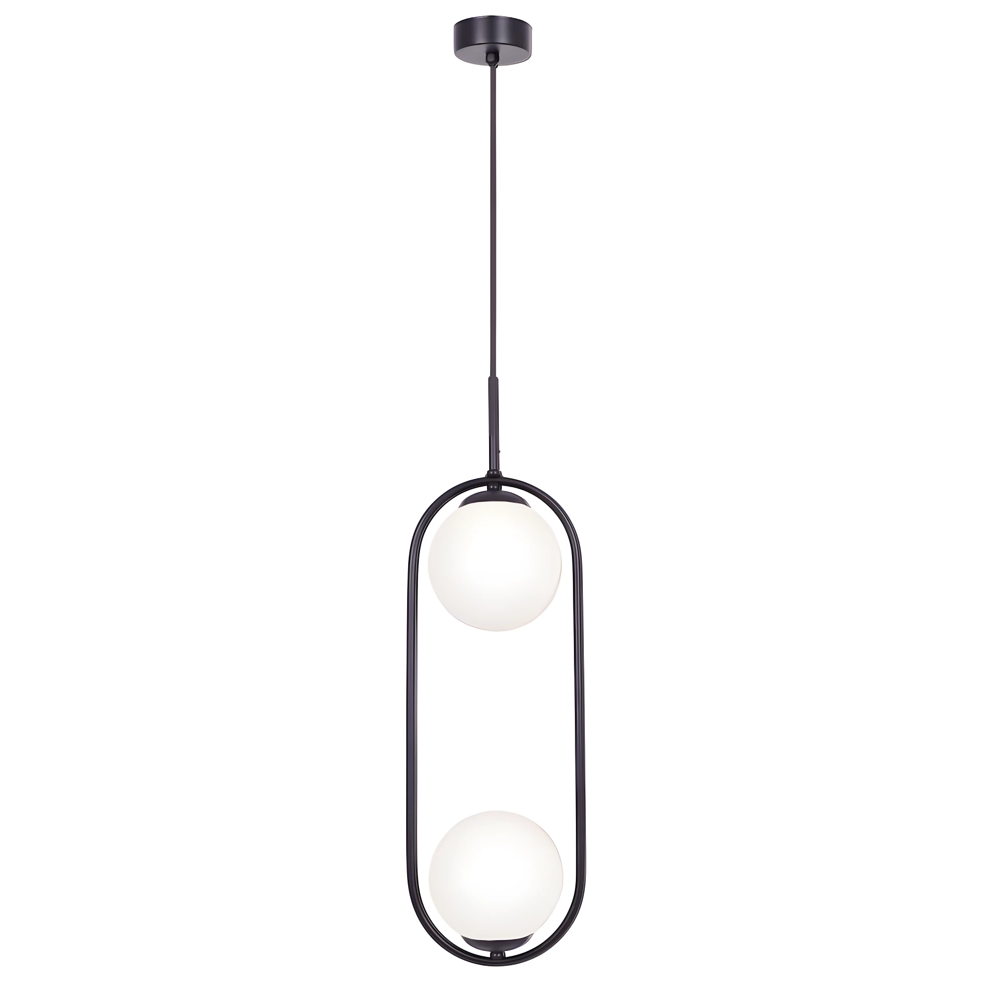 Lampa wisząca Parva - 2 szklane klosze K-5101