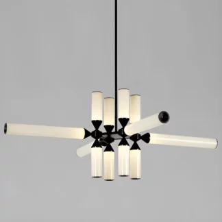 Lampa wiszaca Quadro 12 nad stołem w jadalni