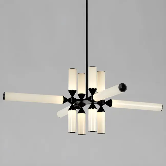 Lampa wiszaca Quadro 12 nad stołem w jadalni