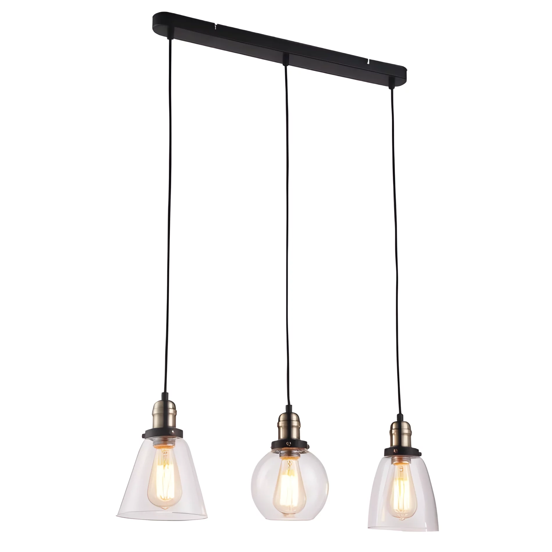 Lampa wisząca Samanta - kolor transparentny, Czarny - K-8036A-3