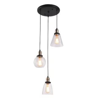 Lampa wisząca Samanta - kolor transparentny, Czarny - K-8036B-3