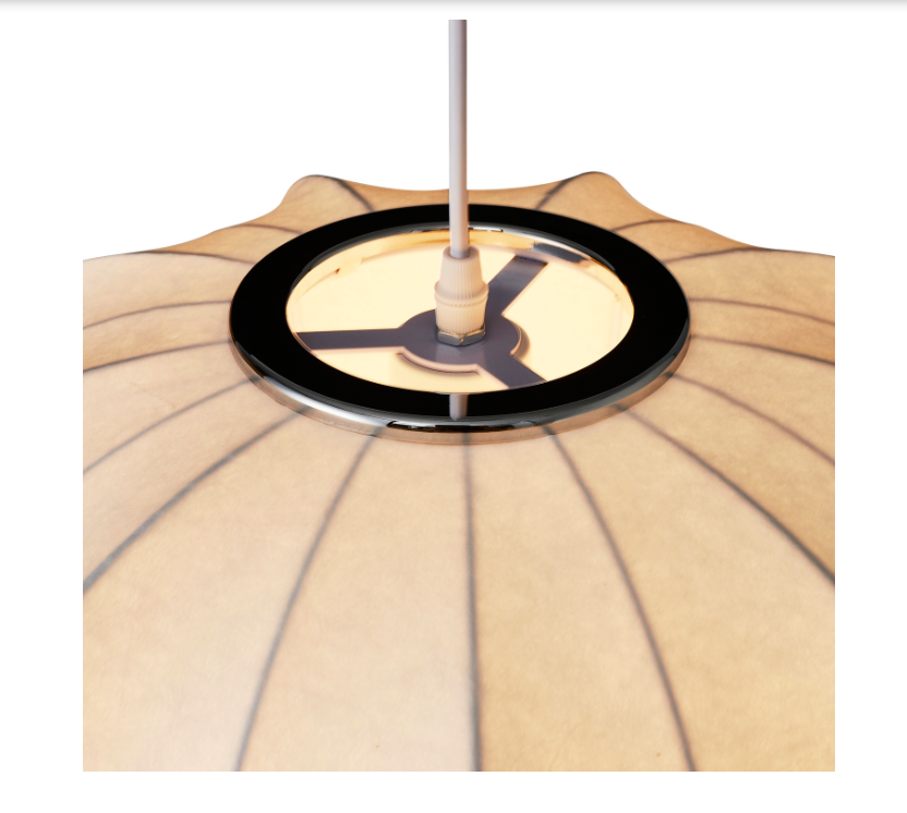 Lampa wisząca Silk 45 Ecru – owalna, tkaninowa forma Japandi