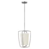 Nowoczesna lampa wisząca Stella z jasnym kloszem i srebrną oprawą