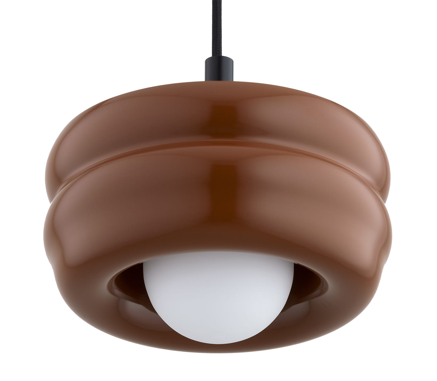 Lampa wisząca Tevo z brązowym kloszem w kolorze terracotta, G9 LED 4.5W