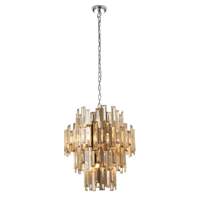 Wisząca lampa Viviana od Endon Lighting z dwunastoma żarówkami