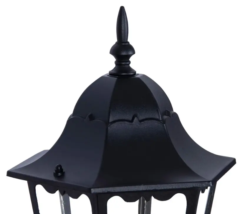 Latarnia ogrodowa słupkowa Vasco czarna 51 cm IP44