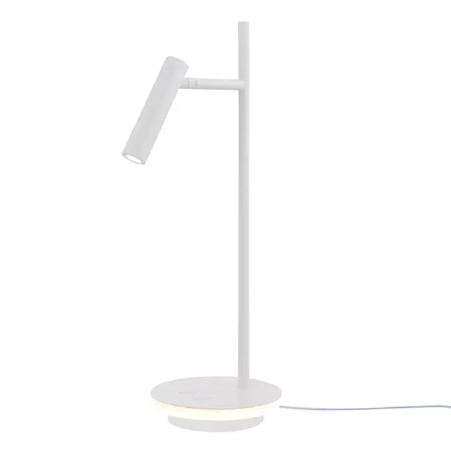 Nowoczesna lampa biurkowa Estudo z LED i regulowanym kloszem