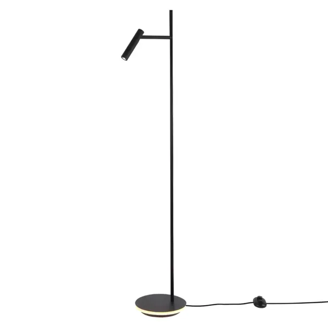 Czarna podłogowa lampa LED Estudo