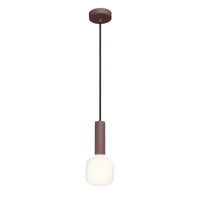 Wisząca lampa Matuba w kolorze bakłażanowym