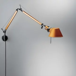 Pomarańczowy kinkiet Tolomeo Micro Parete