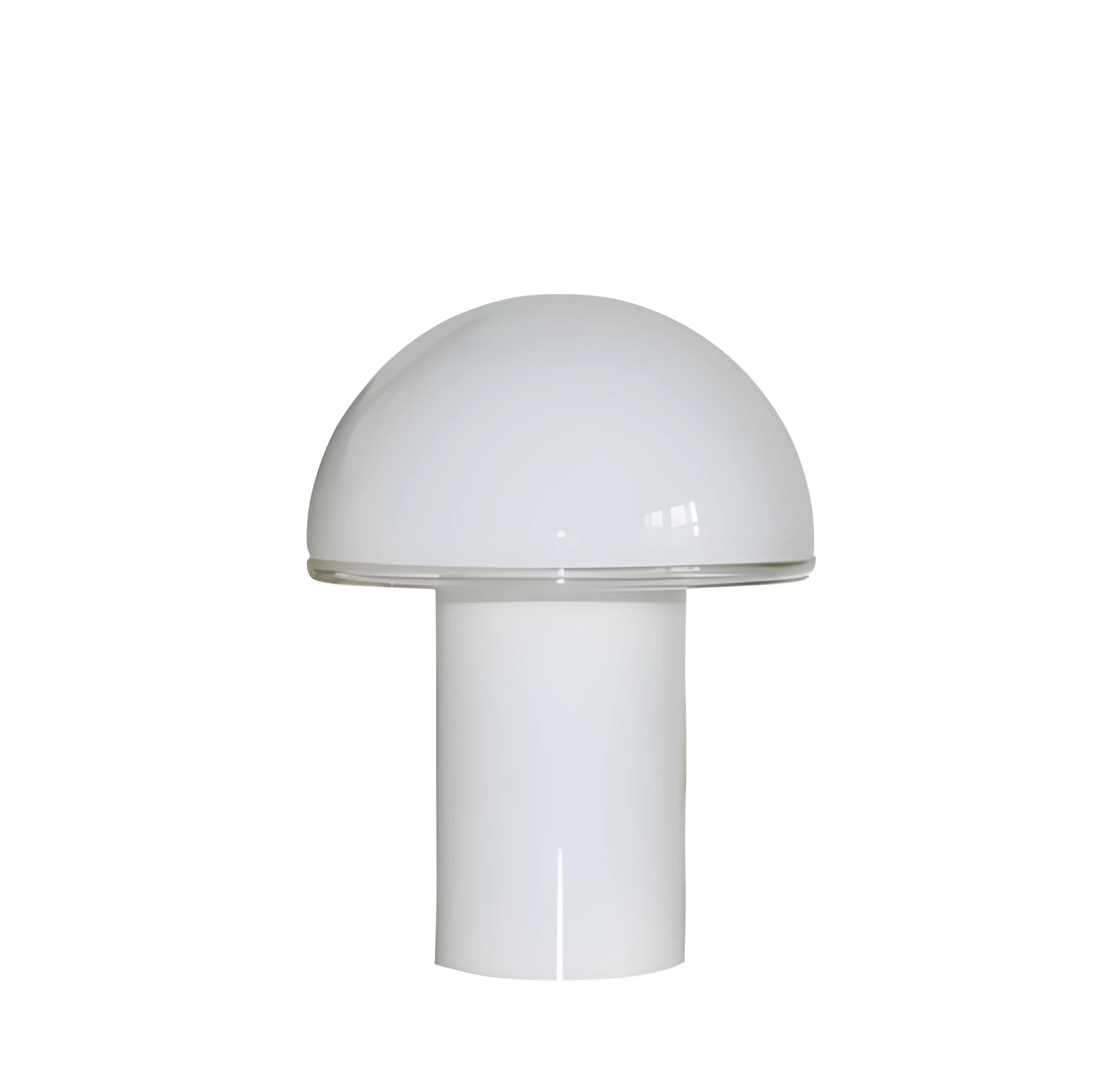 Szklana lampa stołowa Onfale Piccolo o mlecznym wykończeniu