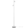 Minimalistyczna lampa podłogowa Omari - biała, ze ściemniaczem