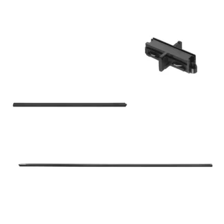 Kompletny czarny zestaw szynowy Link o długości 2,8 metra z zasilaniem końcowym