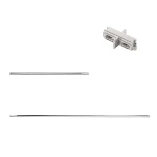 Kompletny biały zestaw szynowy Link o długości 2,8 metra z końcowym zasilaniem