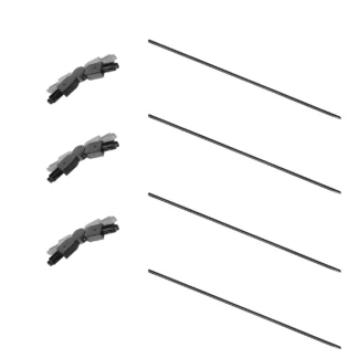 Czarny kwadratowy zestaw szynowy Link 1.8 x 1.8 z zasilaniem końcowym