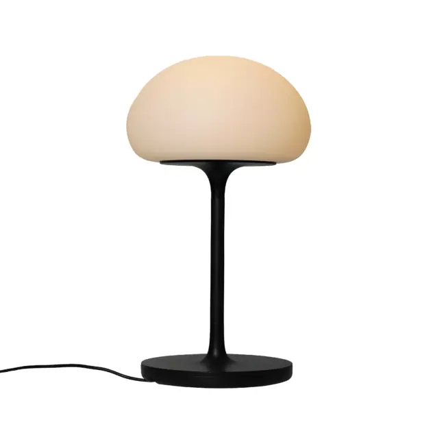 Nowoczesna lampa stołowa Sponge - czarna, IP44