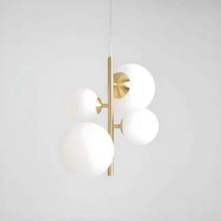 Pionowa lampa wisząca Bloom 4 - Aldex - do salonu i kuchni w stylu Art Deco